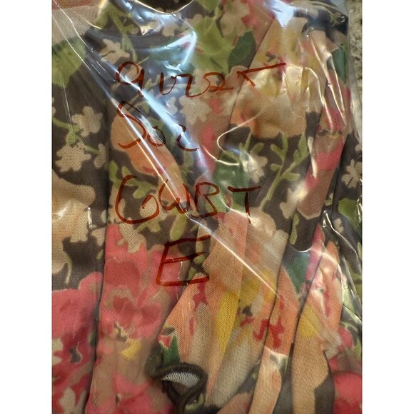 Vtg Ralph Lauren Floral Long Sleeve Mesh Top  Ruffle Y2K fairy grunge S read - Picture 12 of 16